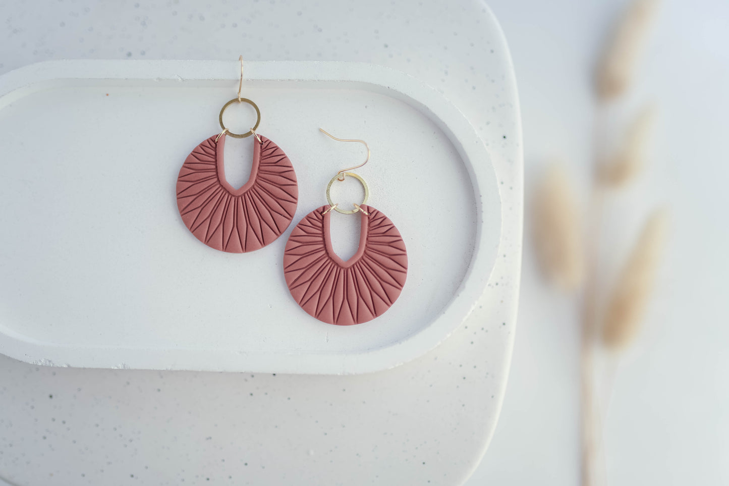 Clay Earrings | Art Deco Dangles | Autumn Vibes Collection