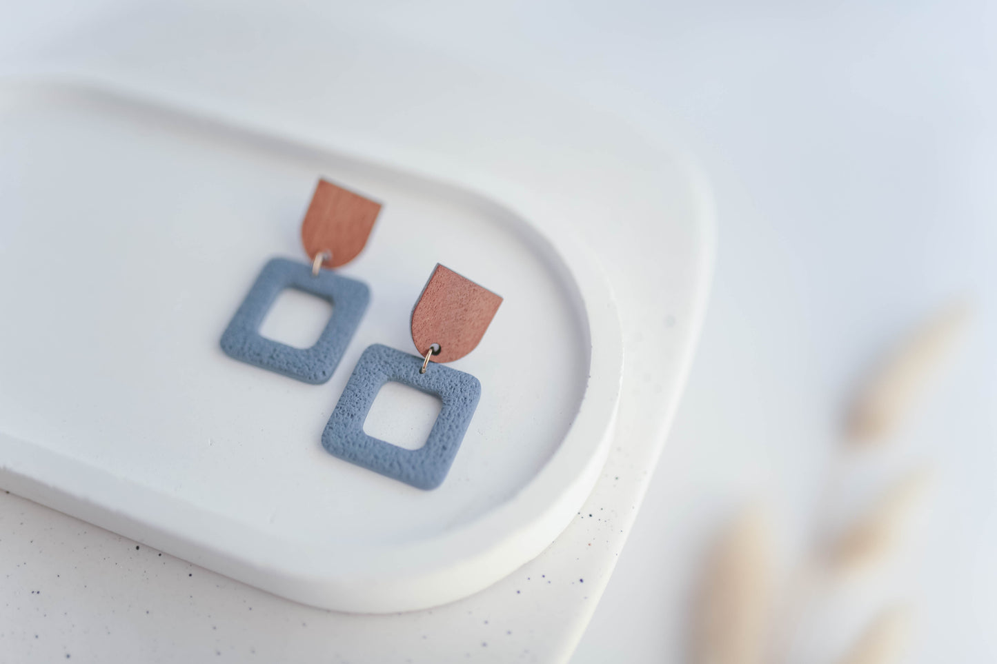 Clay Earrings | Square Dangles | Autumn Vibes Collection