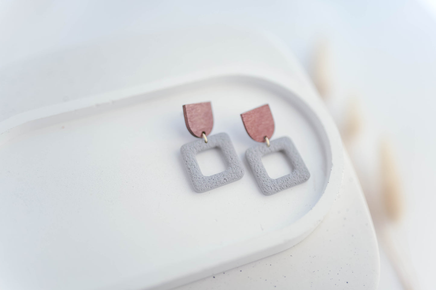 Clay Earrings | Square Dangles | Autumn Vibes Collection