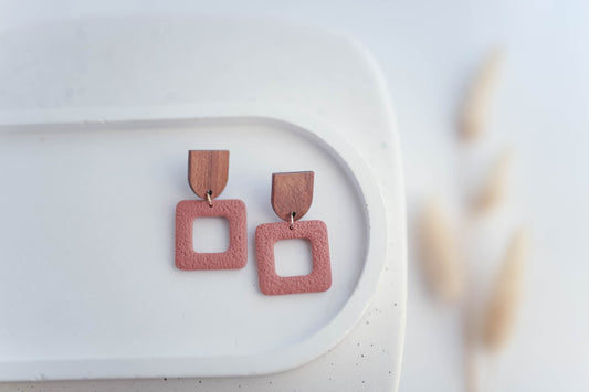 Clay Earrings | Square Dangles | Autumn Vibes Collection