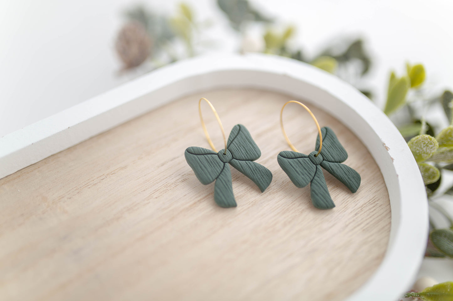 Clay Earrings | Bow Hoops | Merry Everything