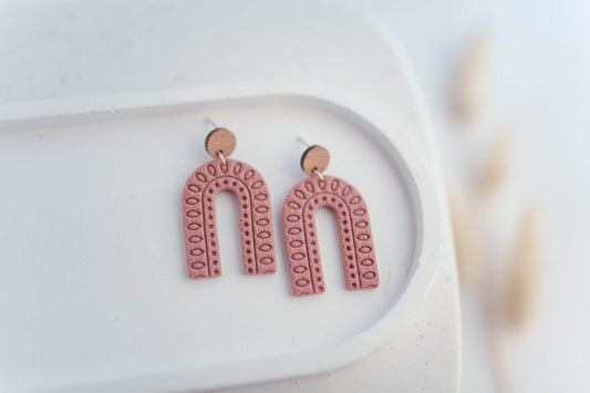 Clay Earrings | Boho Arch Dangles | Autumn Vibes Collection