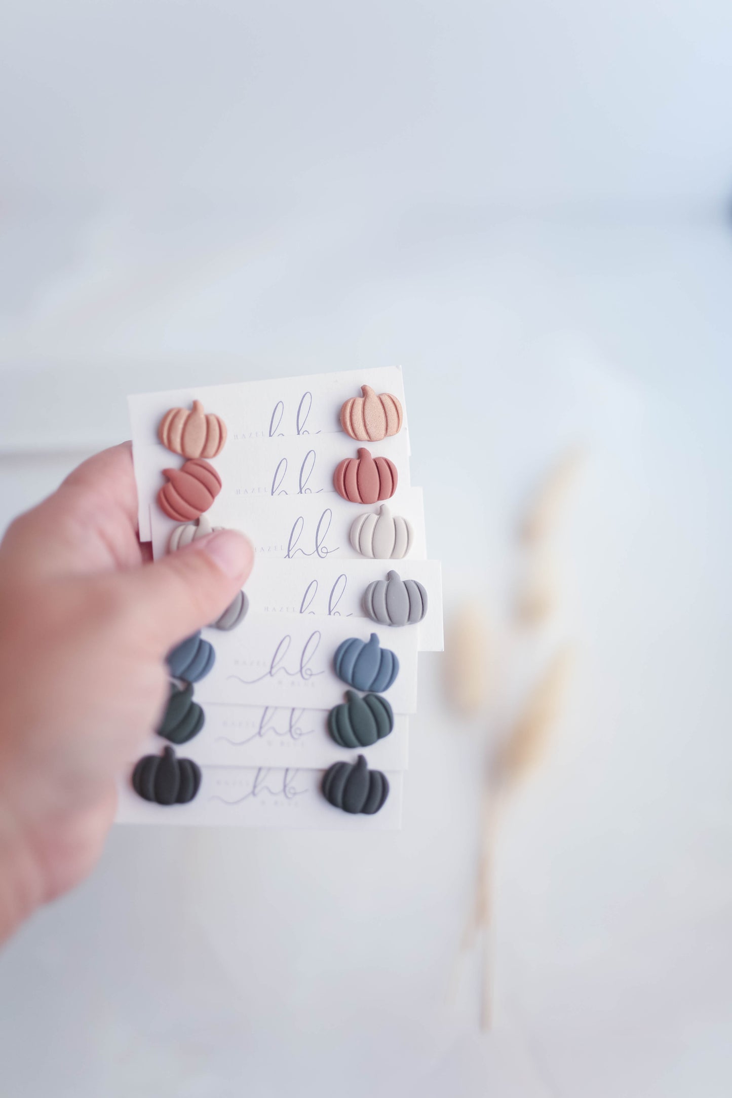 Clay Earrings | Pumpkin Studs | Autumn Vibes Collection