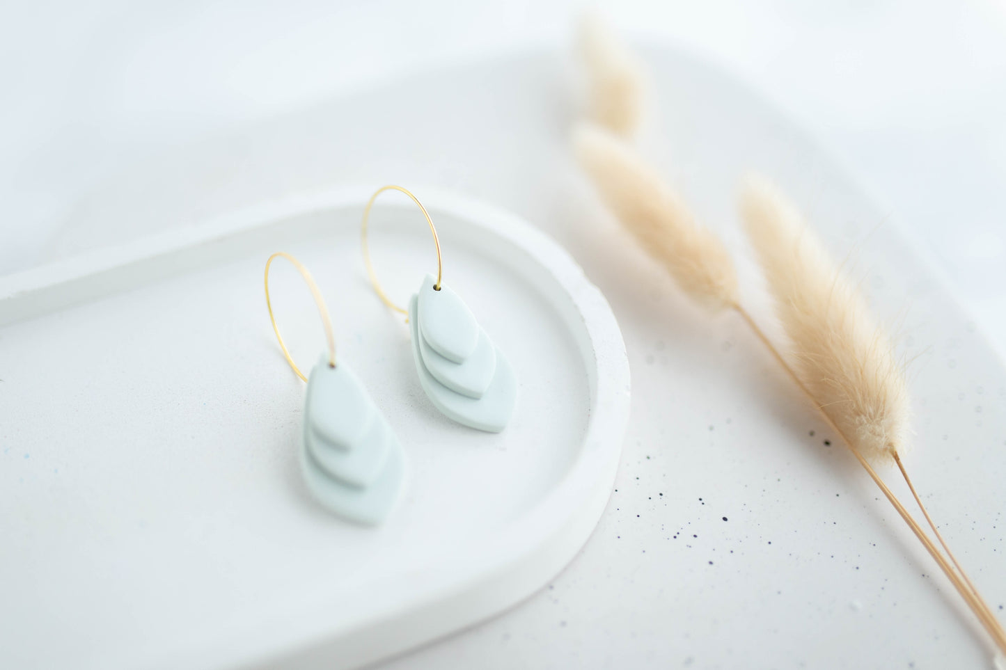 Clay Earrings | Stacked Hoops | Happy Collection