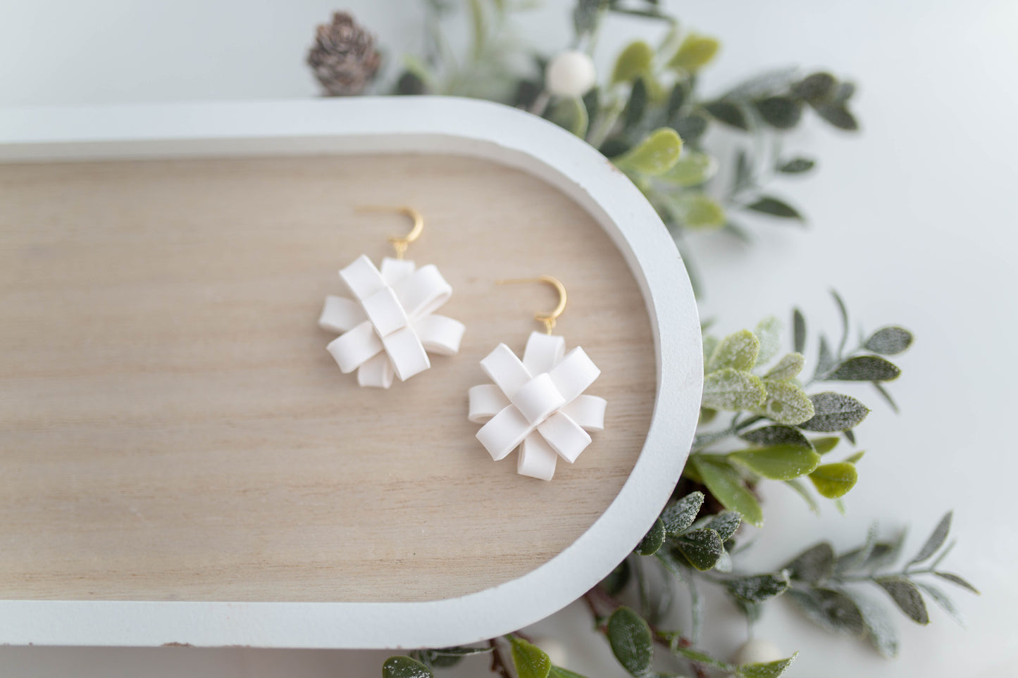 Clay Earrings | Christmas Bows | Merry Everything