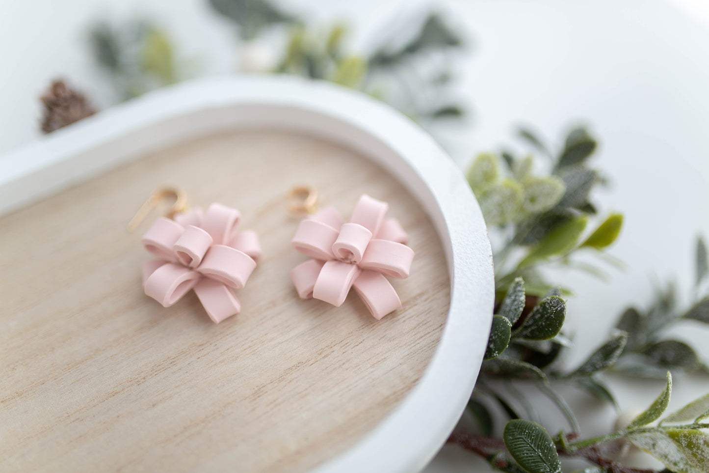 Clay Earrings | Christmas Bows | Merry Everything