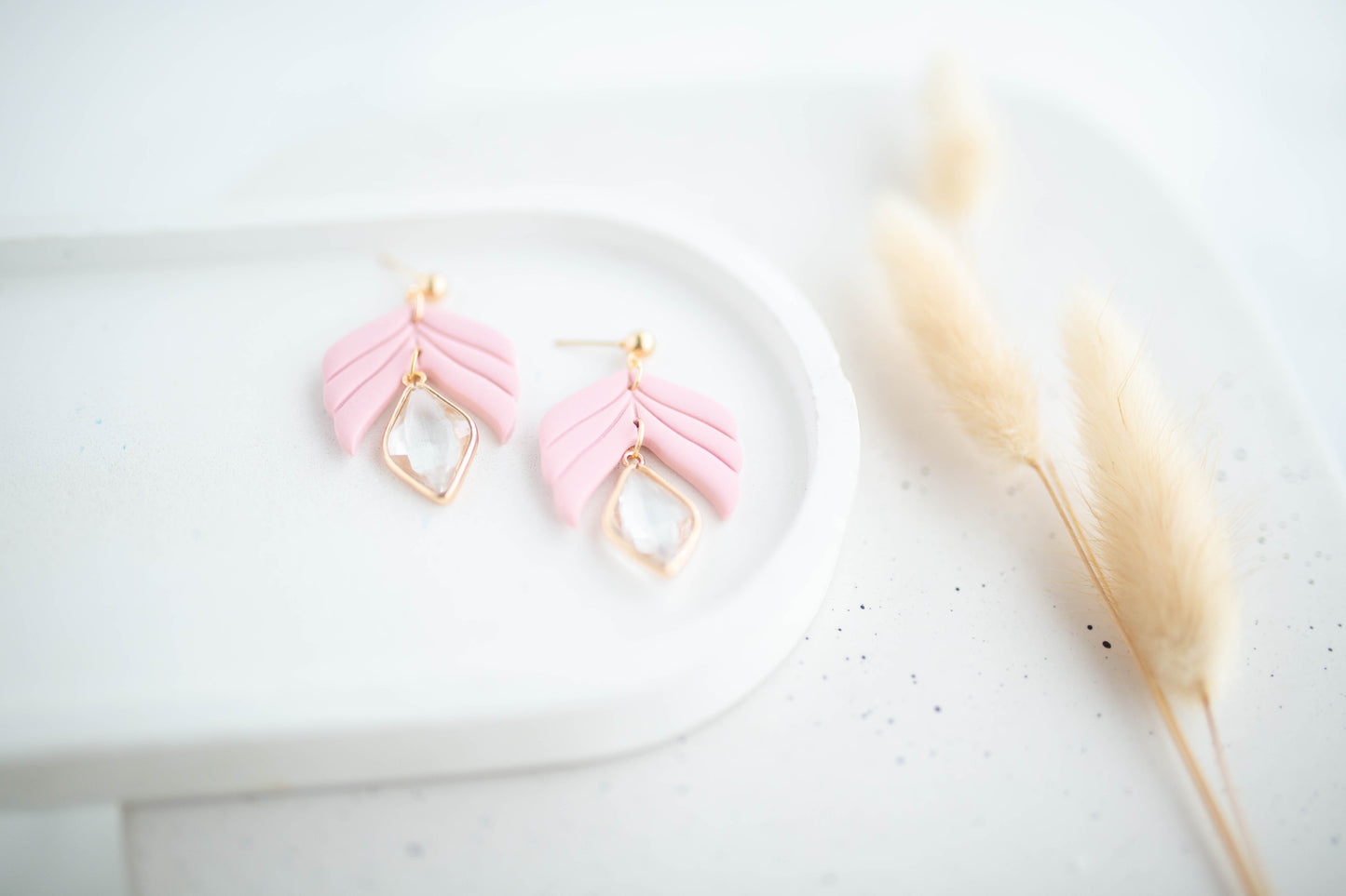 Clay Earrings | Happy Leaf Dangles | Happy Collection