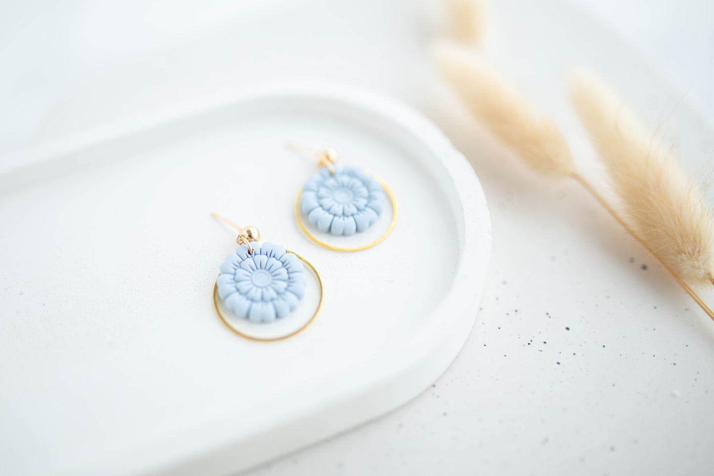 Clay Earrings | Dainty Happy Flowers | Happy Collection