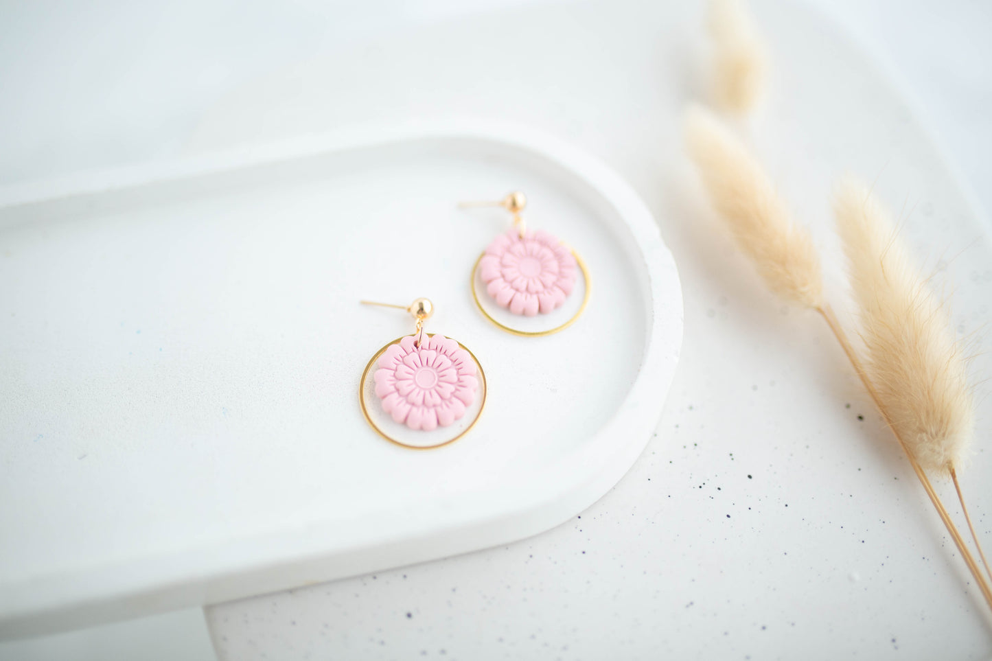 Clay Earrings | Dainty Happy Flowers | Happy Collection