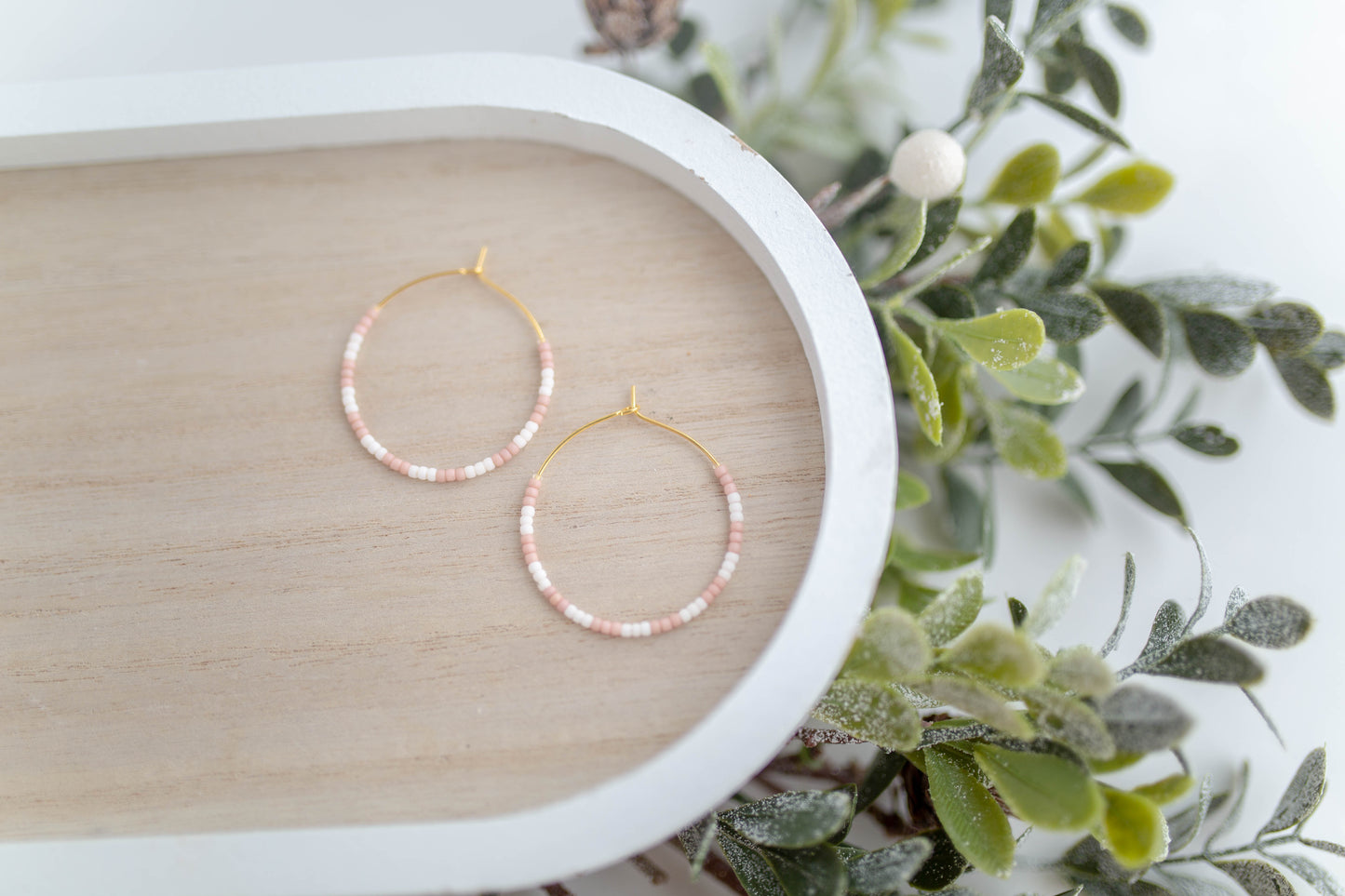 Beaded Earrings | Candy Cane Hoops | Merry Everything