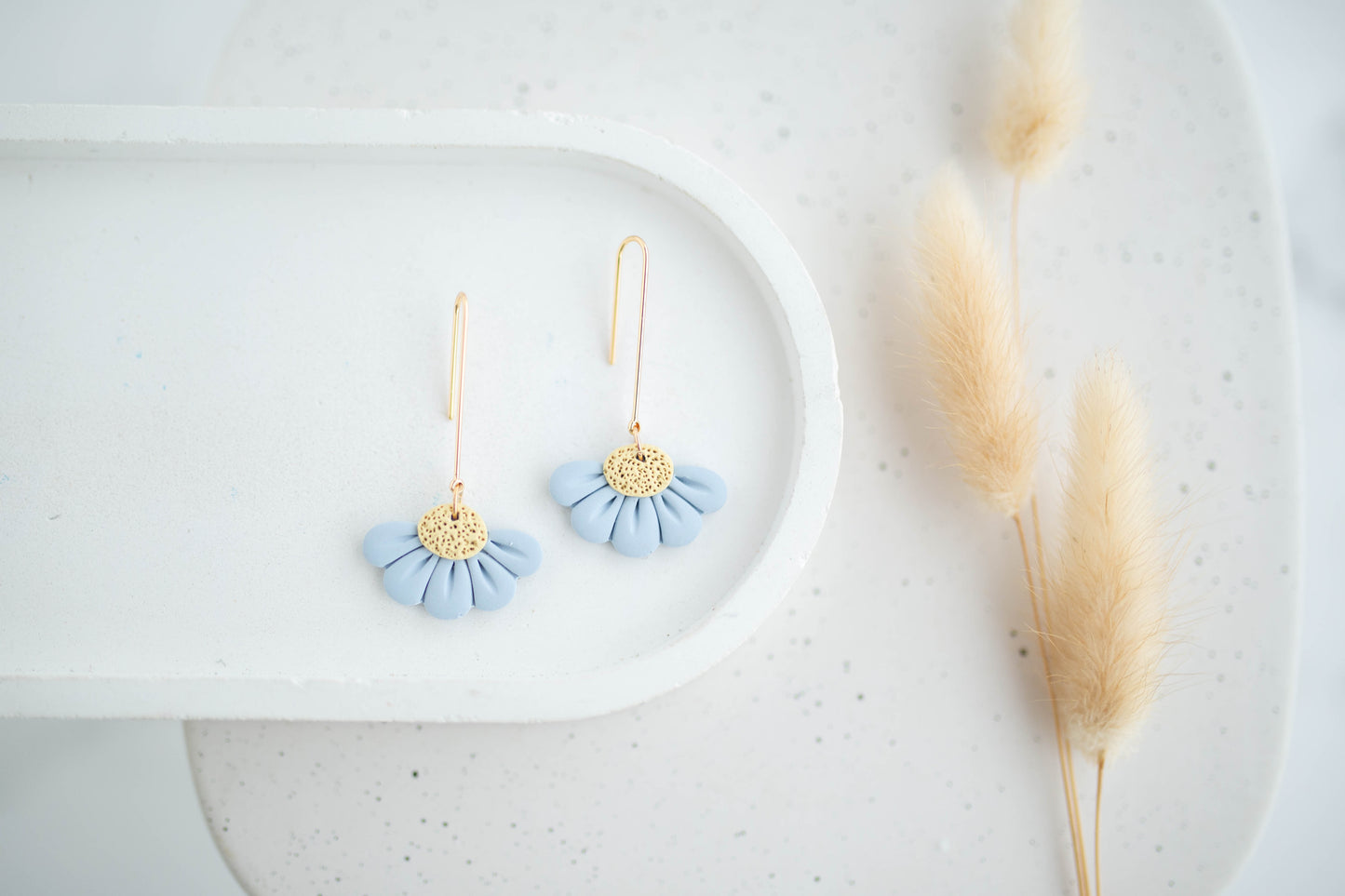 Clay Earrings | Longline Lazy Daisies| Happy Collection