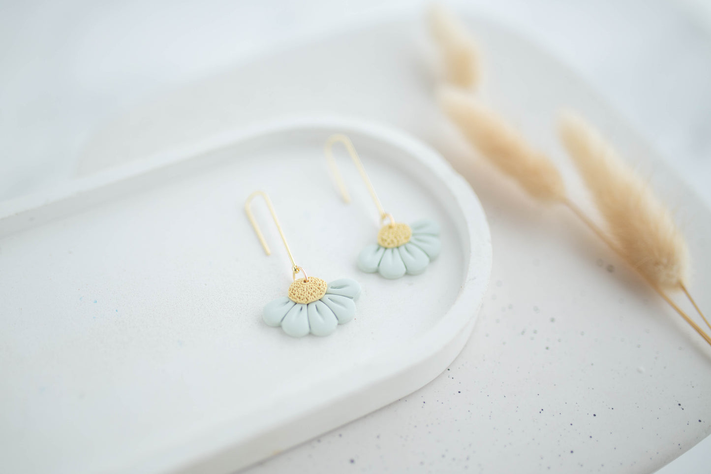 Clay Earrings | Longline Lazy Daisies| Happy Collection