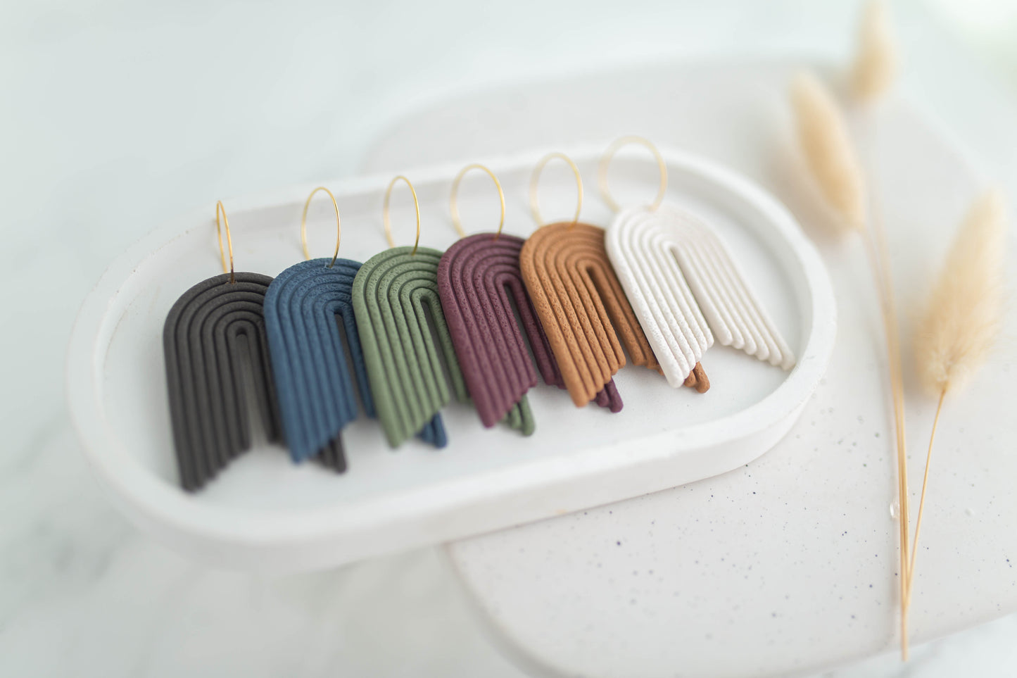 Clay Earrings | Arch Hoops | Autumn Edit