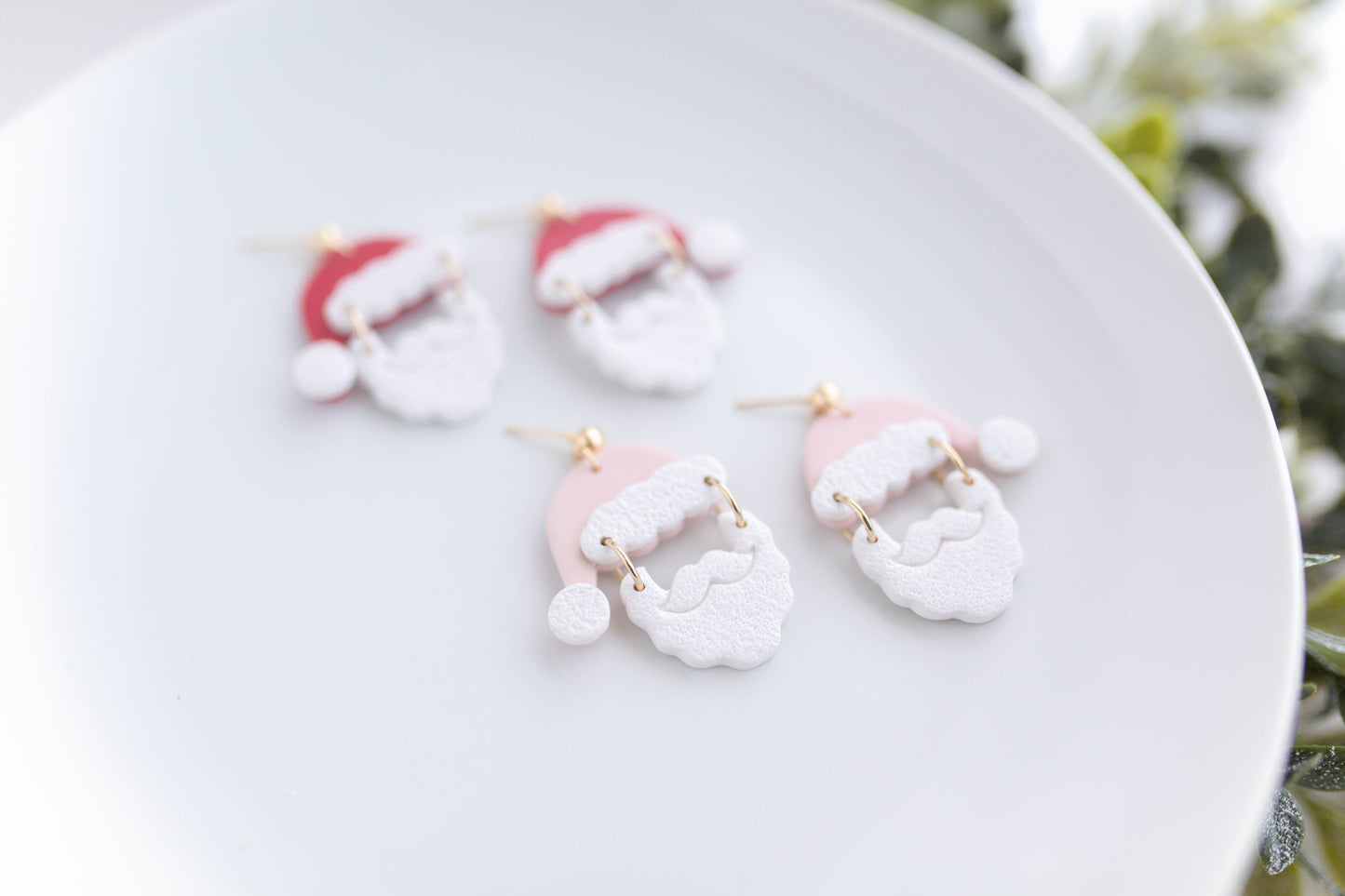 Clay Earrings | Santas | Merry Everything