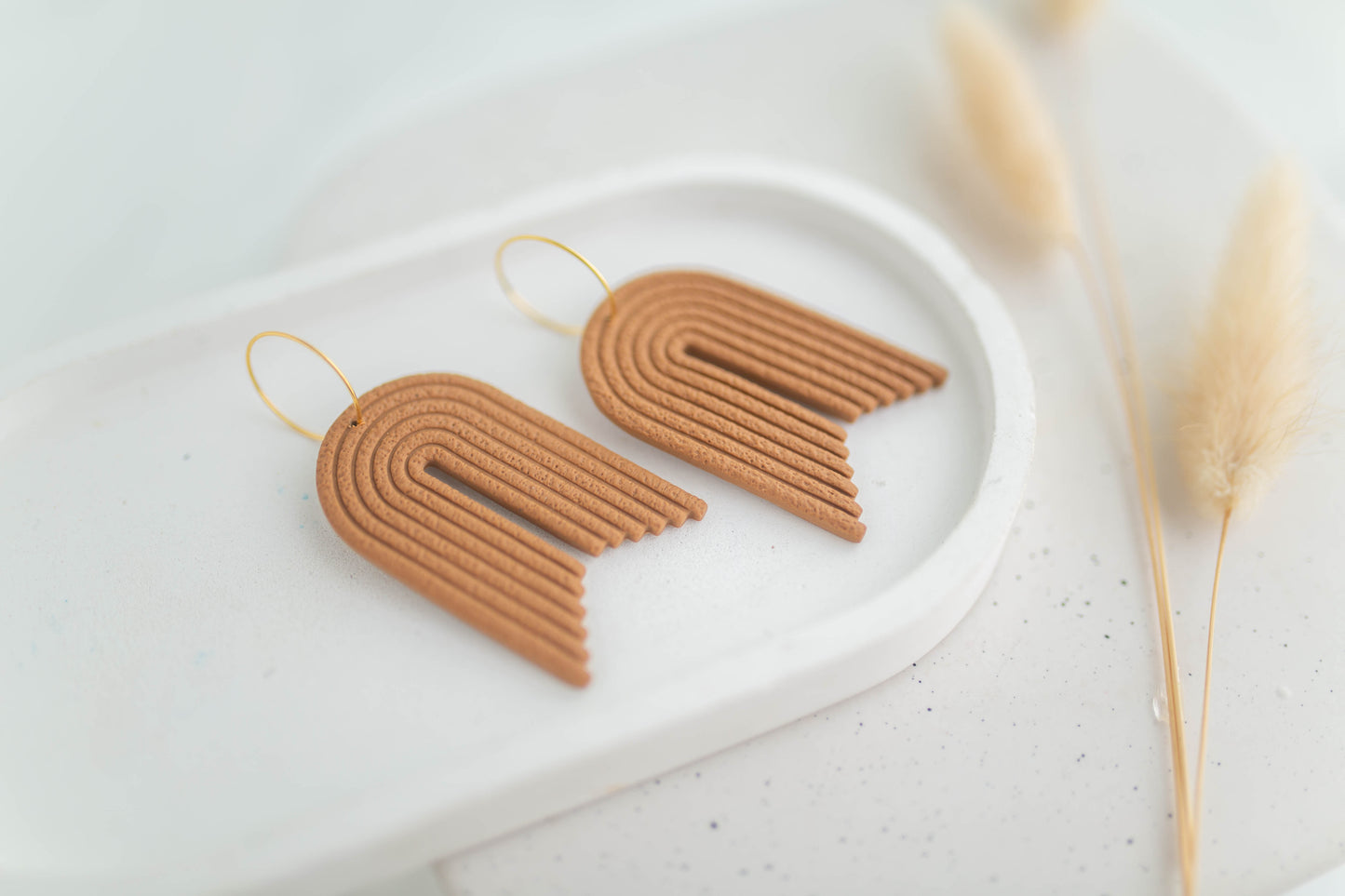 Clay Earrings | Arch Hoops | Autumn Edit