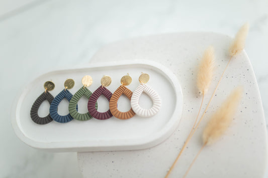 Clay Earrings | Teardrop Dangles | Autum Edit Collection