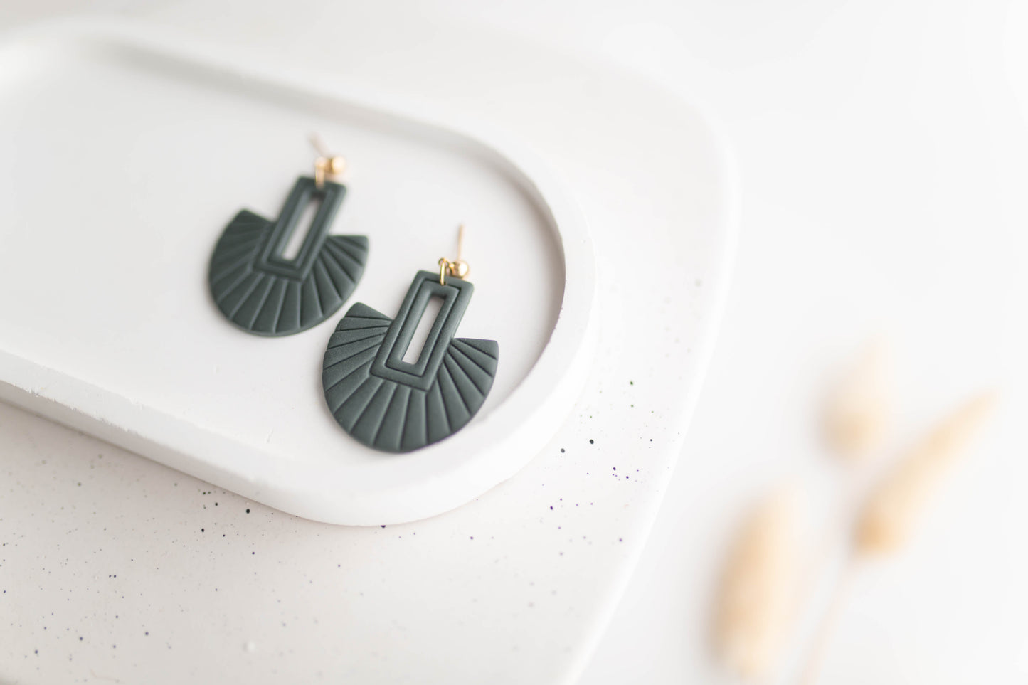 Clay Earrings | Fan Dangles | Autumn Vibes Collection