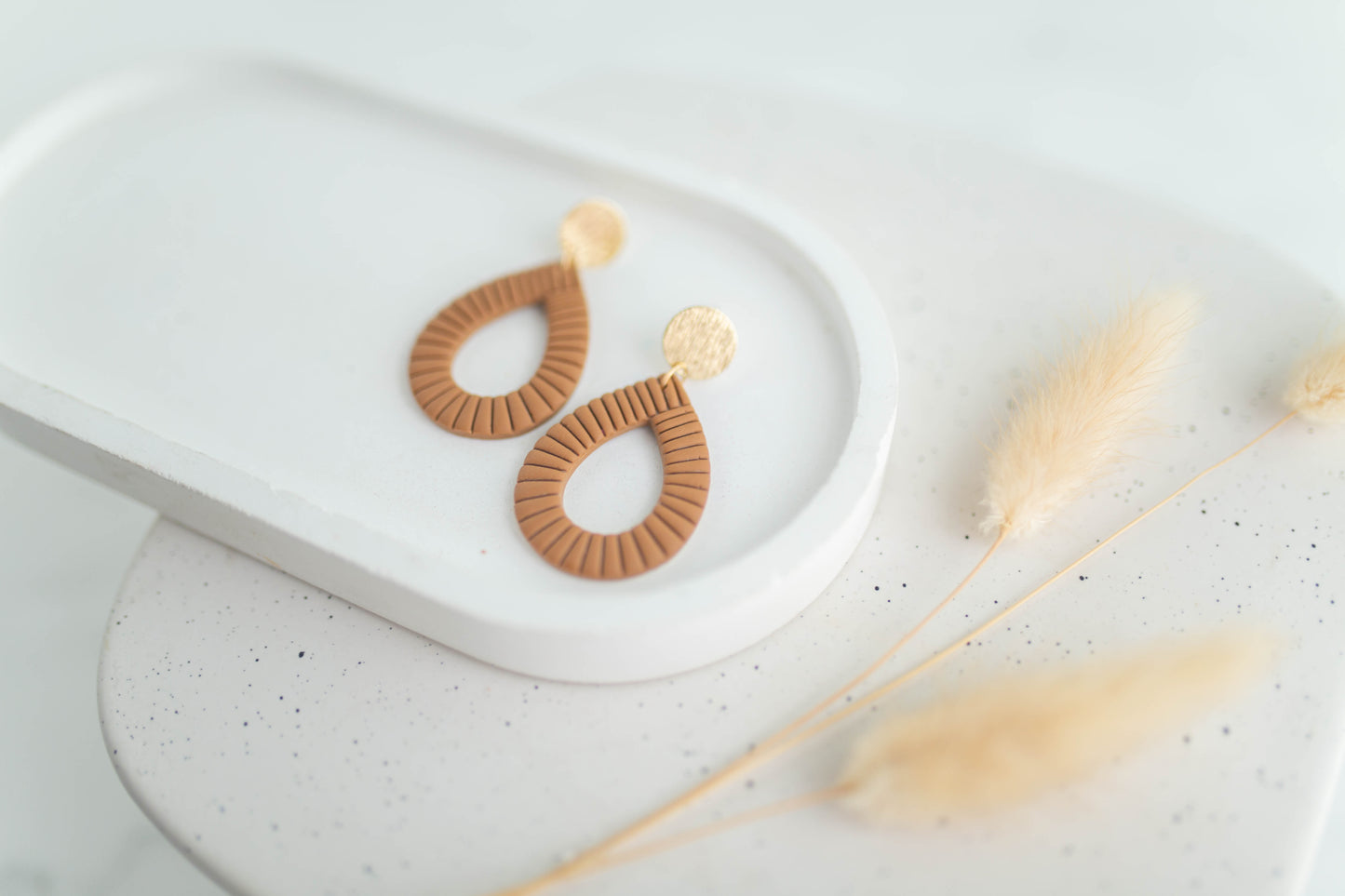 Clay Earrings | Teardrop Dangles | Autum Edit Collection