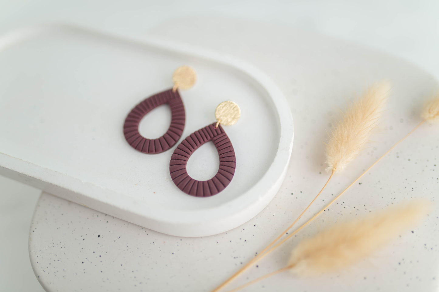 Clay Earrings | Teardrop Dangles | Autum Edit Collection