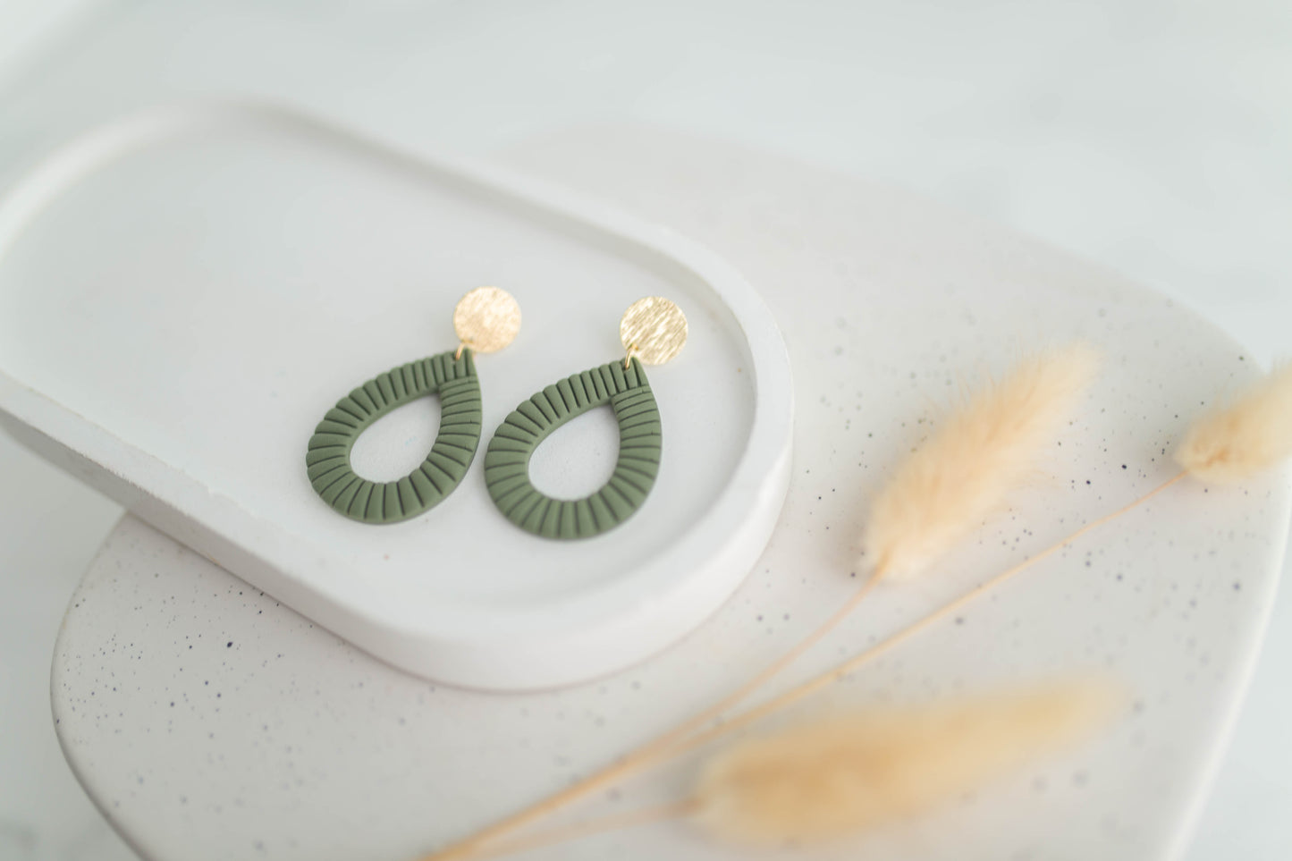Clay Earrings | Teardrop Dangles | Autum Edit Collection