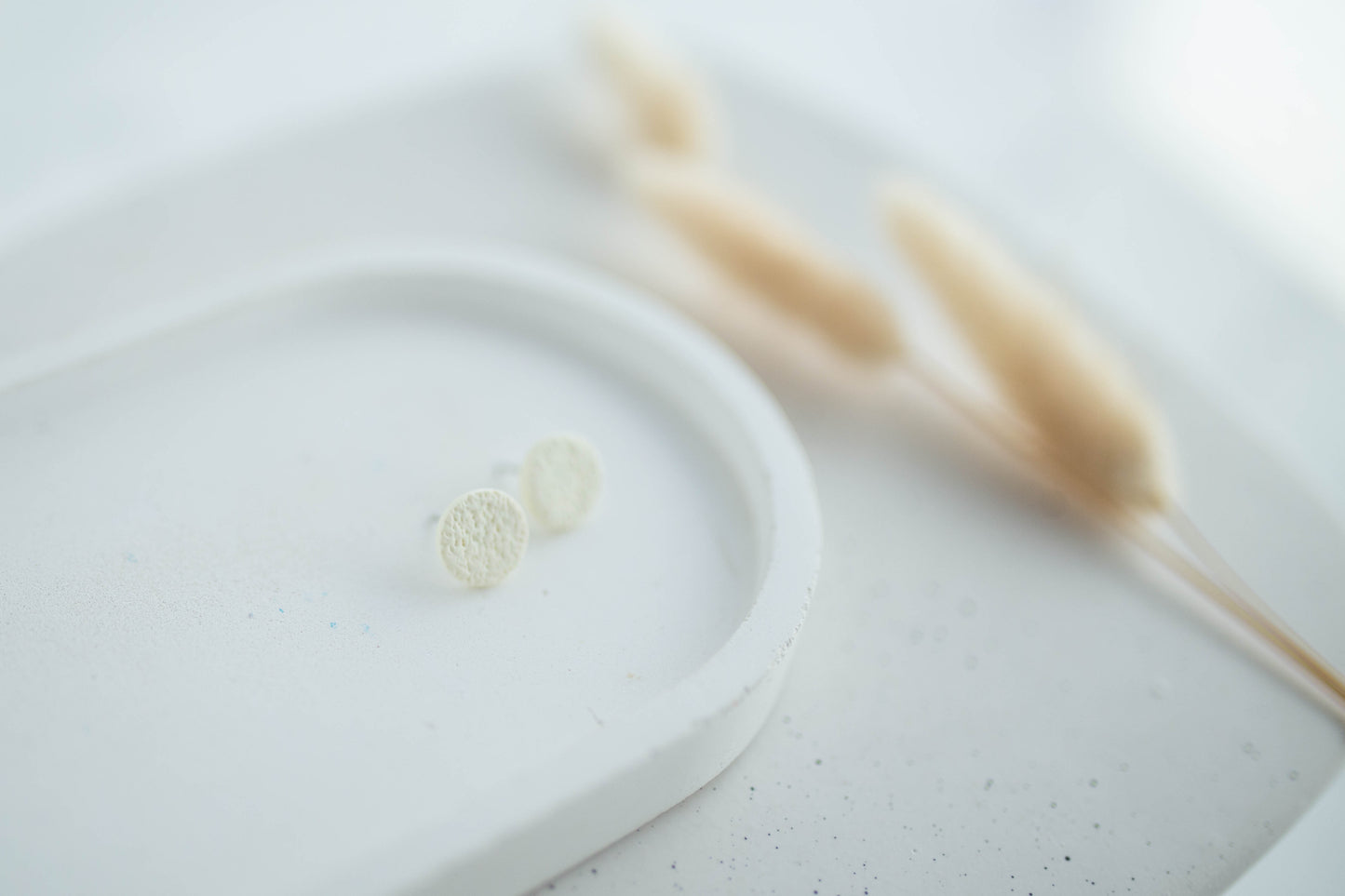 Clay Earrings | Round Studs | Happy Collection