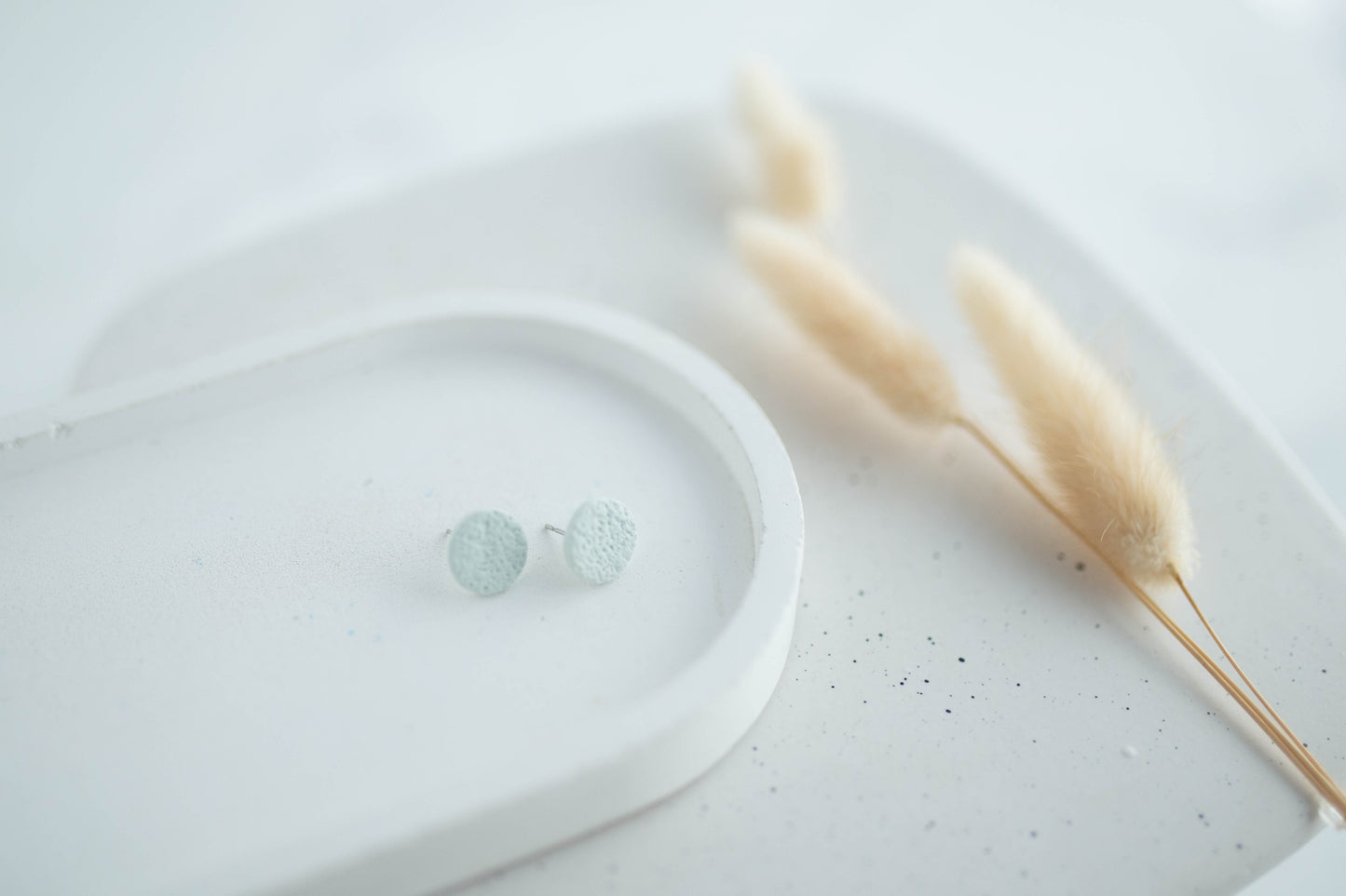 Clay Earrings | Round Studs | Happy Collection
