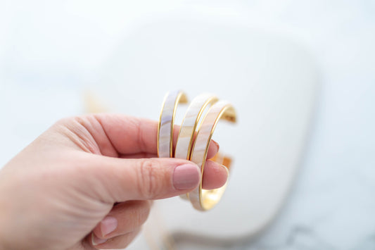 Clay Bracelet | Marble Cuff | Mother's Day Collection