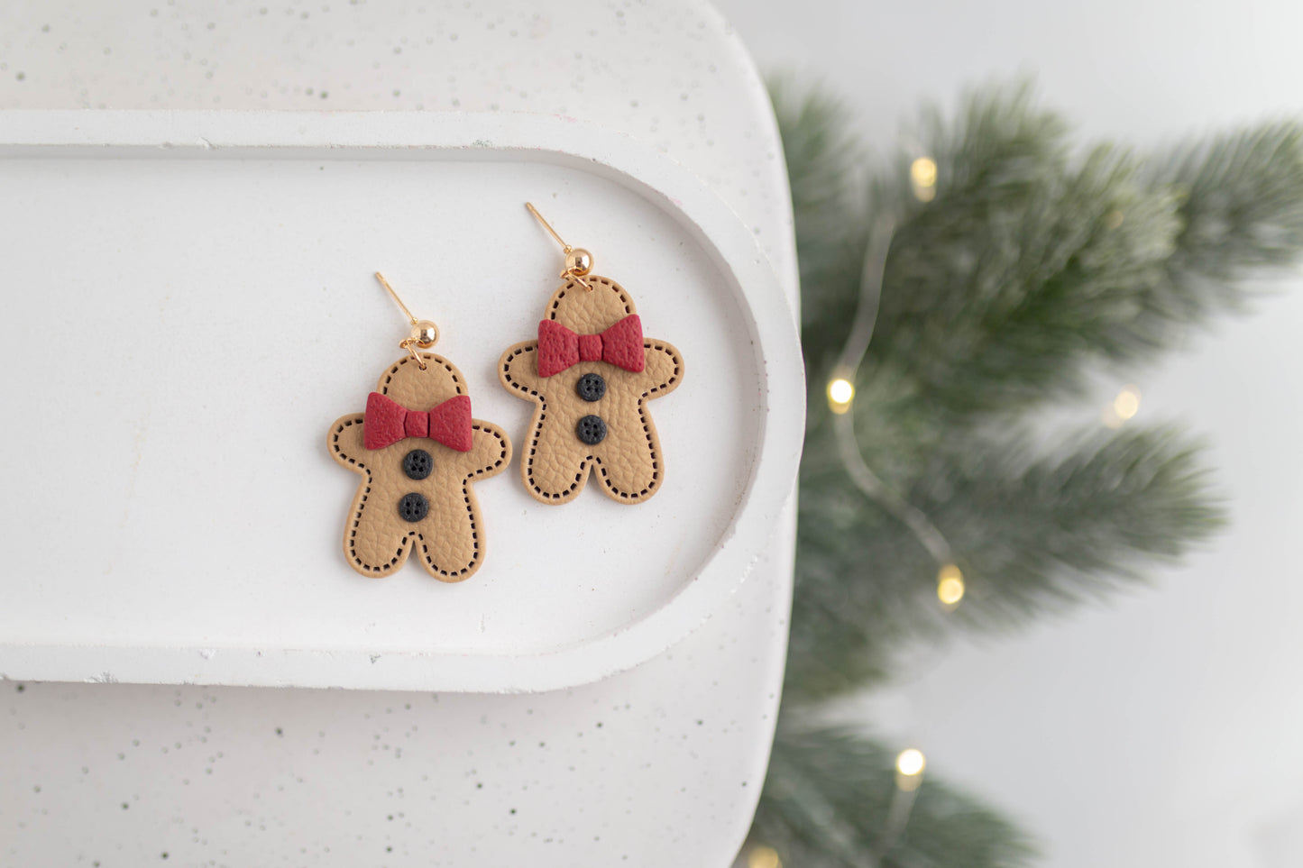 Clay Earrings | Gingerbread Men| Merry+Bright Collection