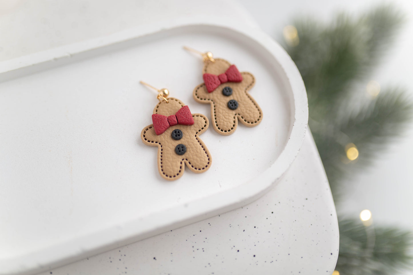 Clay Earrings | Gingerbread Men| Merry+Bright Collection