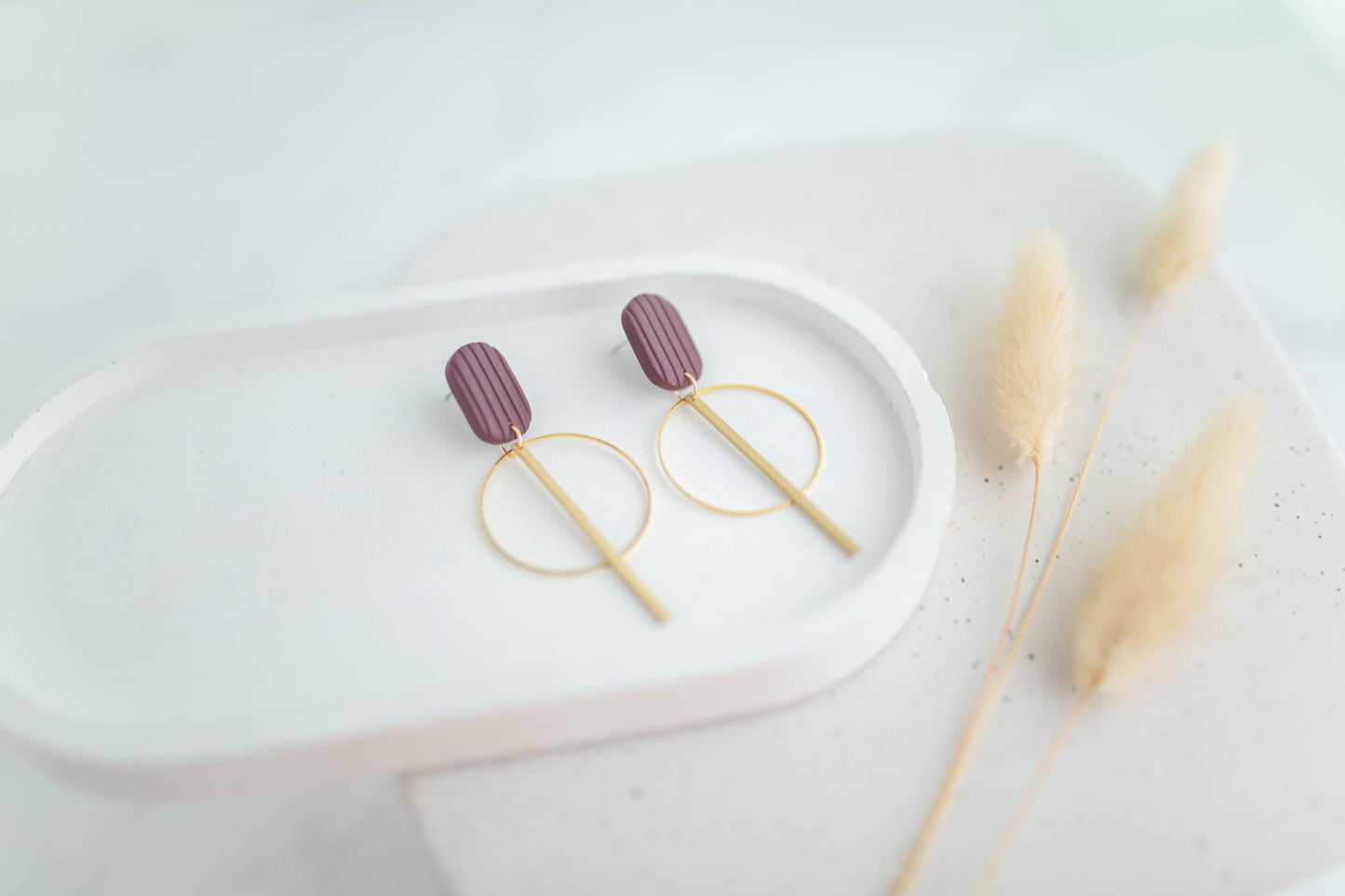 Clay Earrings | Corduroy Dangles | Autumn Edit