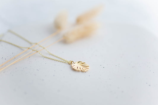 Stamped Jewelry | Monstera Necklace | Mother's Day Collection