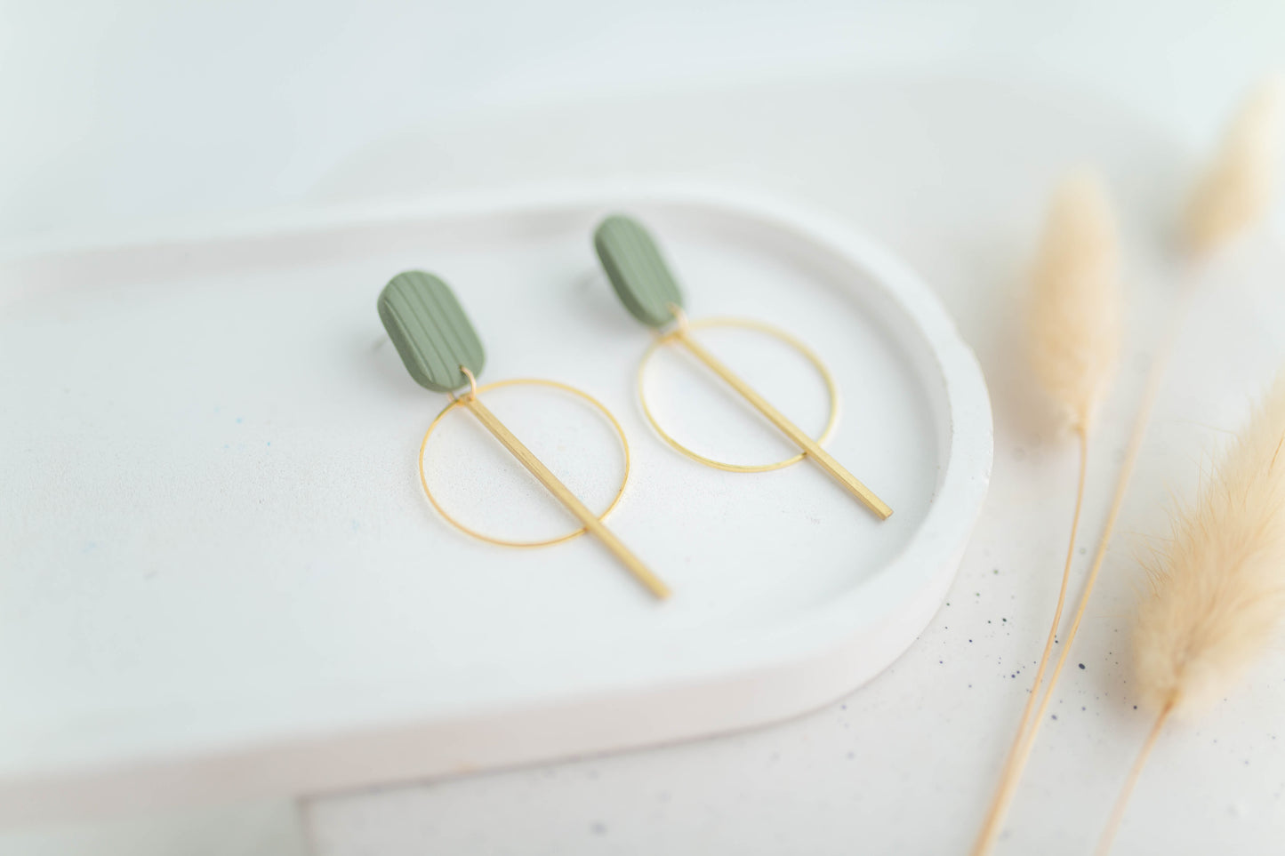 Clay Earrings | Corduroy Dangles | Autumn Edit