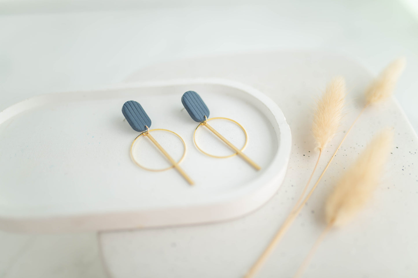 Clay Earrings | Corduroy Dangles | Autumn Edit