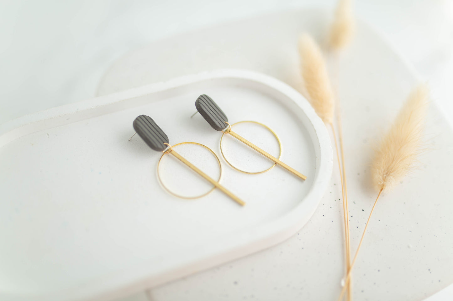 Clay Earrings | Corduroy Dangles | Autumn Edit