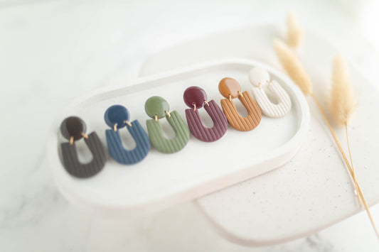 Clay Earrings | Horseshoes Dangles | Autumn Edit