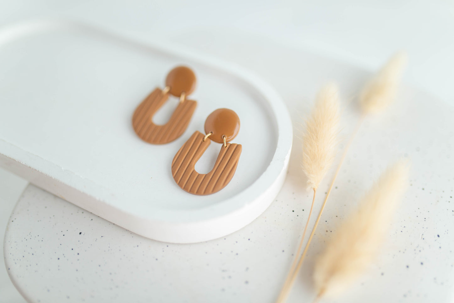 Clay Earrings | Horseshoes Dangles | Autumn Edit
