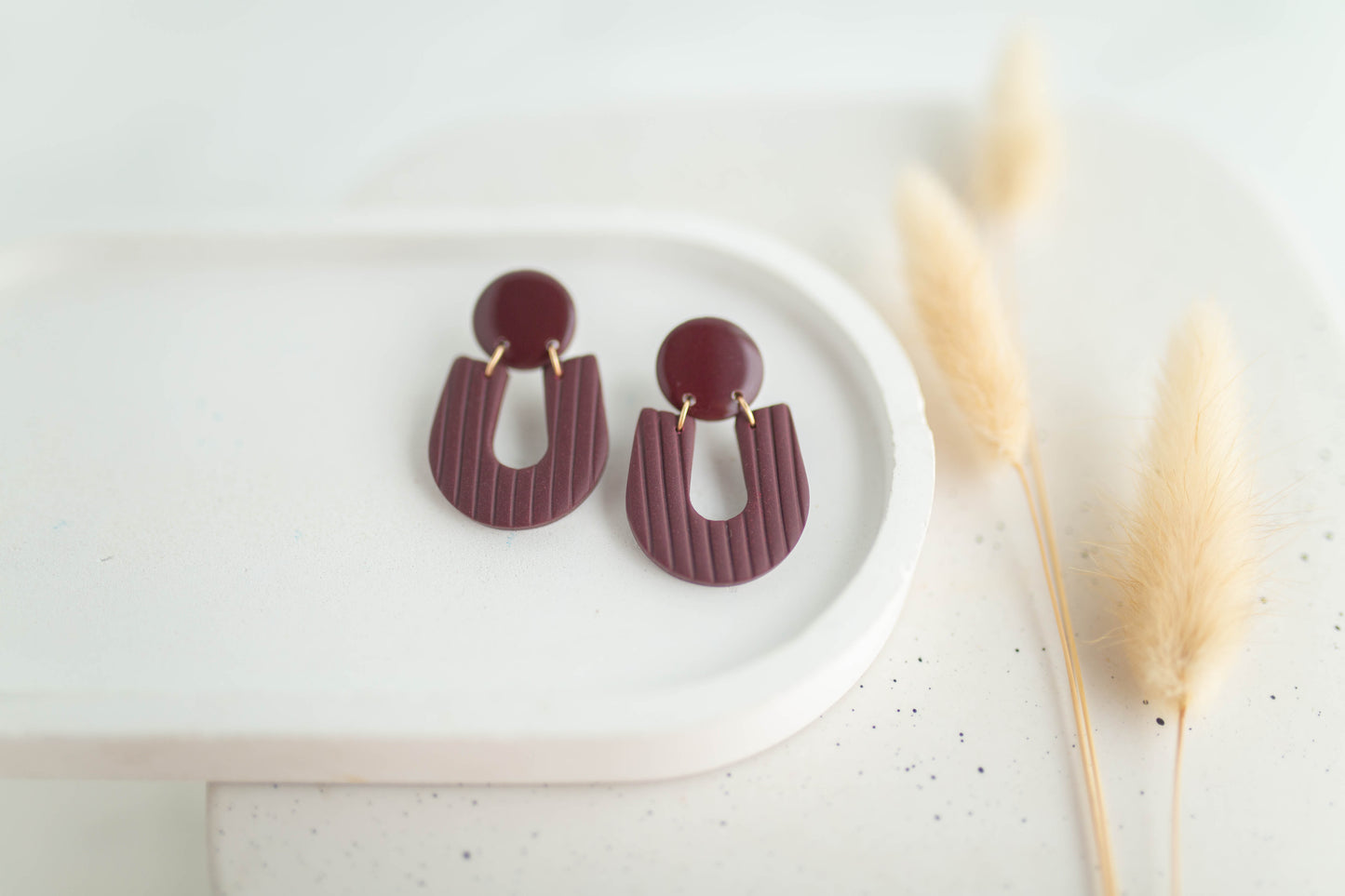 Clay Earrings | Horseshoes Dangles | Autumn Edit
