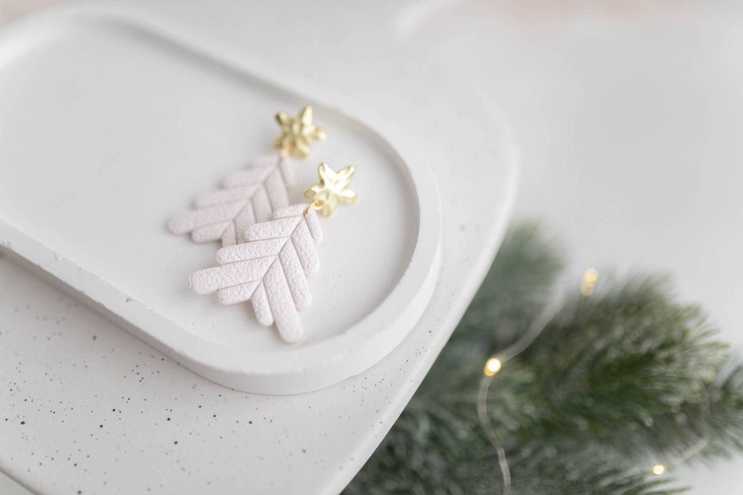 Clay Earrings | Tree Dangles | Merry+Bright Collection