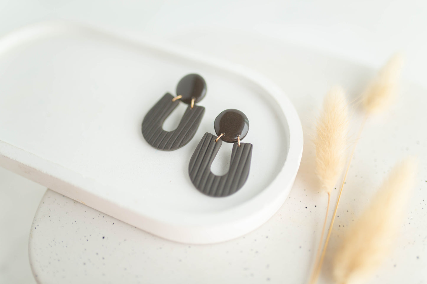 Clay Earrings | Horseshoes Dangles | Autumn Edit