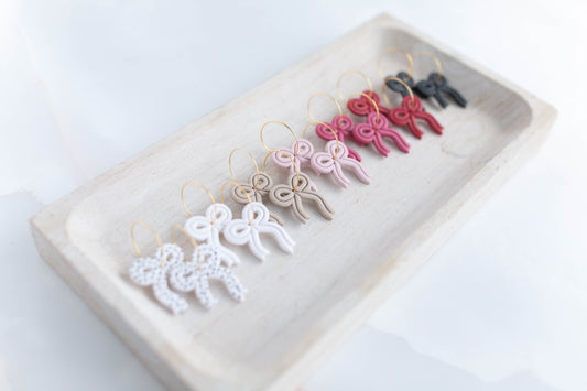 Clay Earrings | Ribbon Hoops| Lover Era Collection