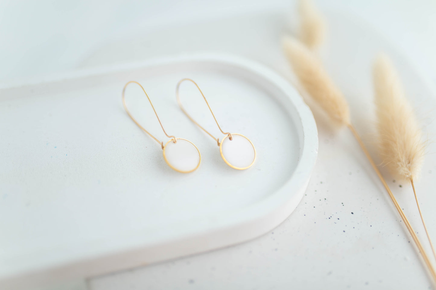 Clay Earrings | Longline Circle Dangles | Autumn Edit