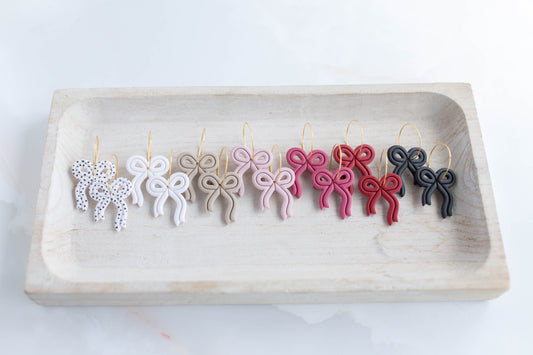 Clay Earrings | Ribbon Hoops| Lover Era Collection
