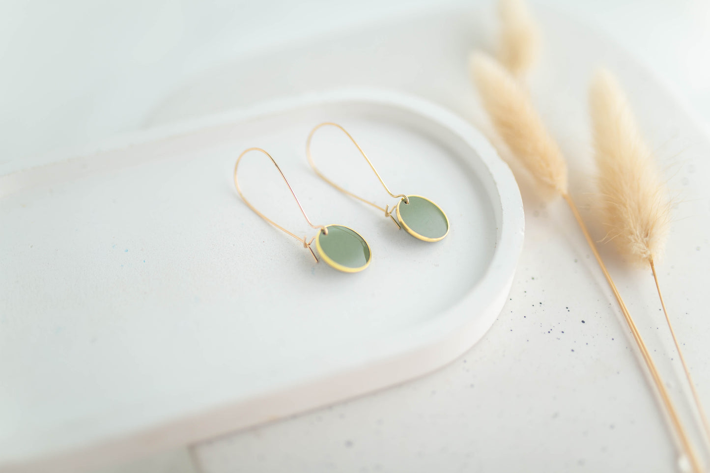 Clay Earrings | Longline Circle Dangles | Autumn Edit