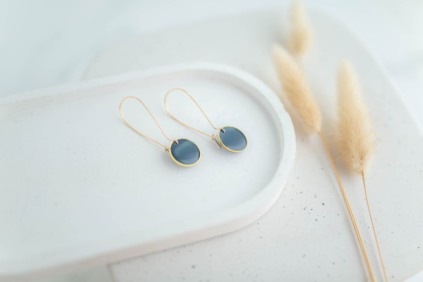 Clay Earrings | Longline Circle Dangles | Autumn Edit