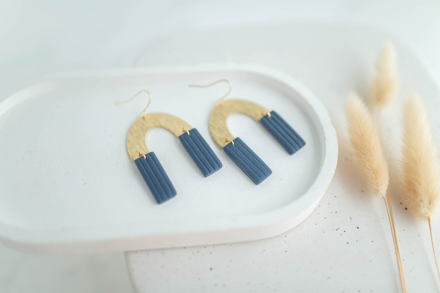 Clay Earrings | Corduroy Arch Dangles | Autumn Edit