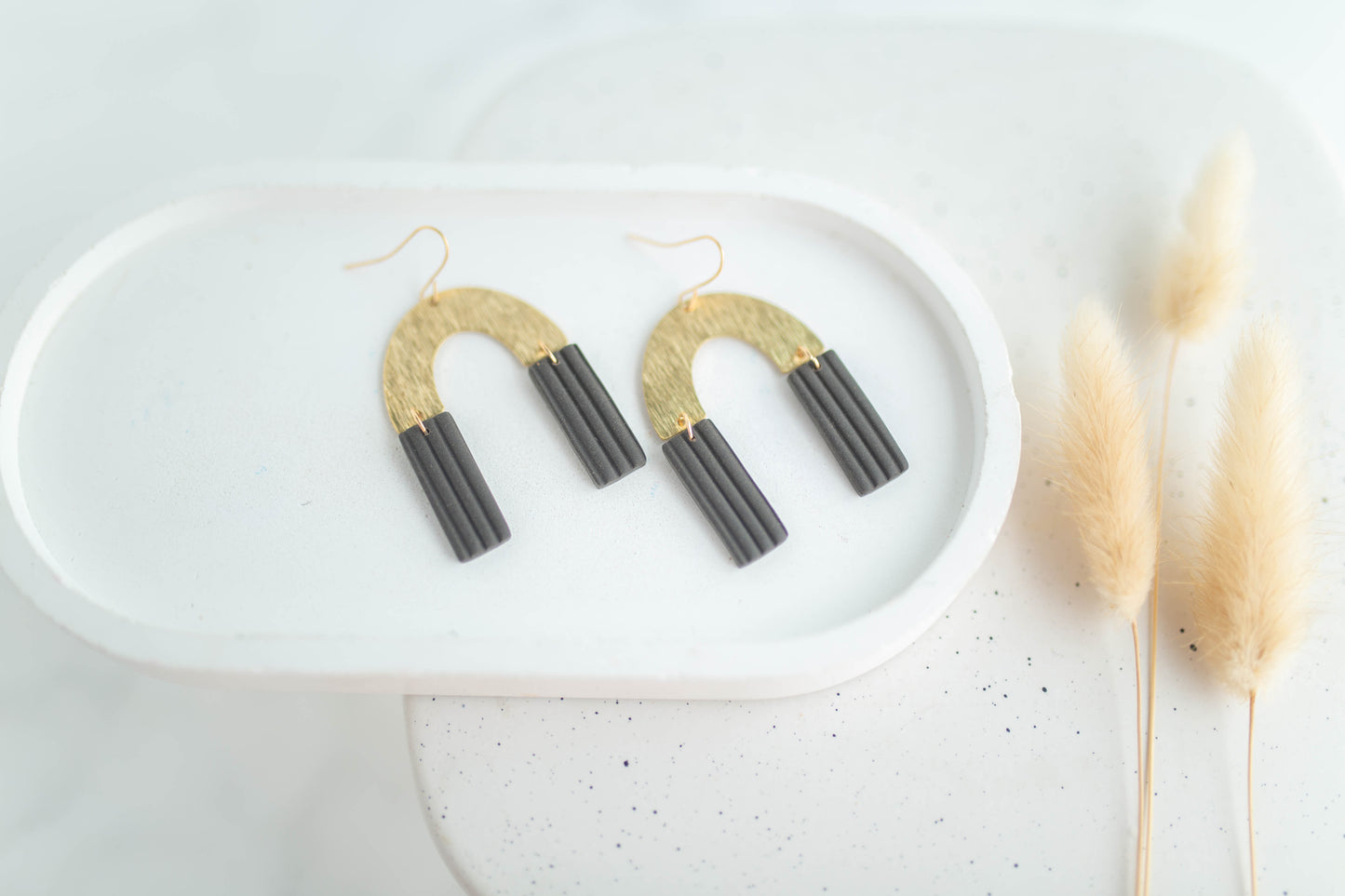 Clay Earrings | Corduroy Arch Dangles | Autumn Edit