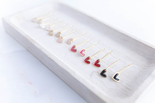 Clay Earrings | Mini Heart Drops | Lover Era Collection
