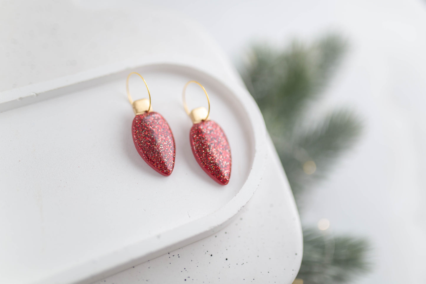 Clay Earrings | Festive Lights Hoops| Merry+Bright Collection