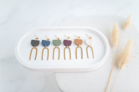 Clay Earrings | Mini Arch Dangles | Autumn Edit