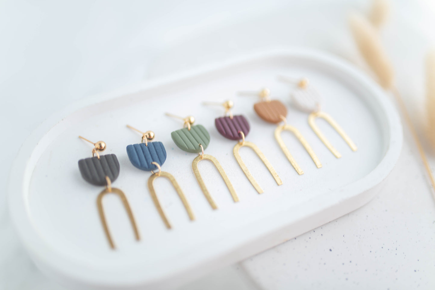 Clay Earrings | Mini Arch Dangles | Autumn Edit